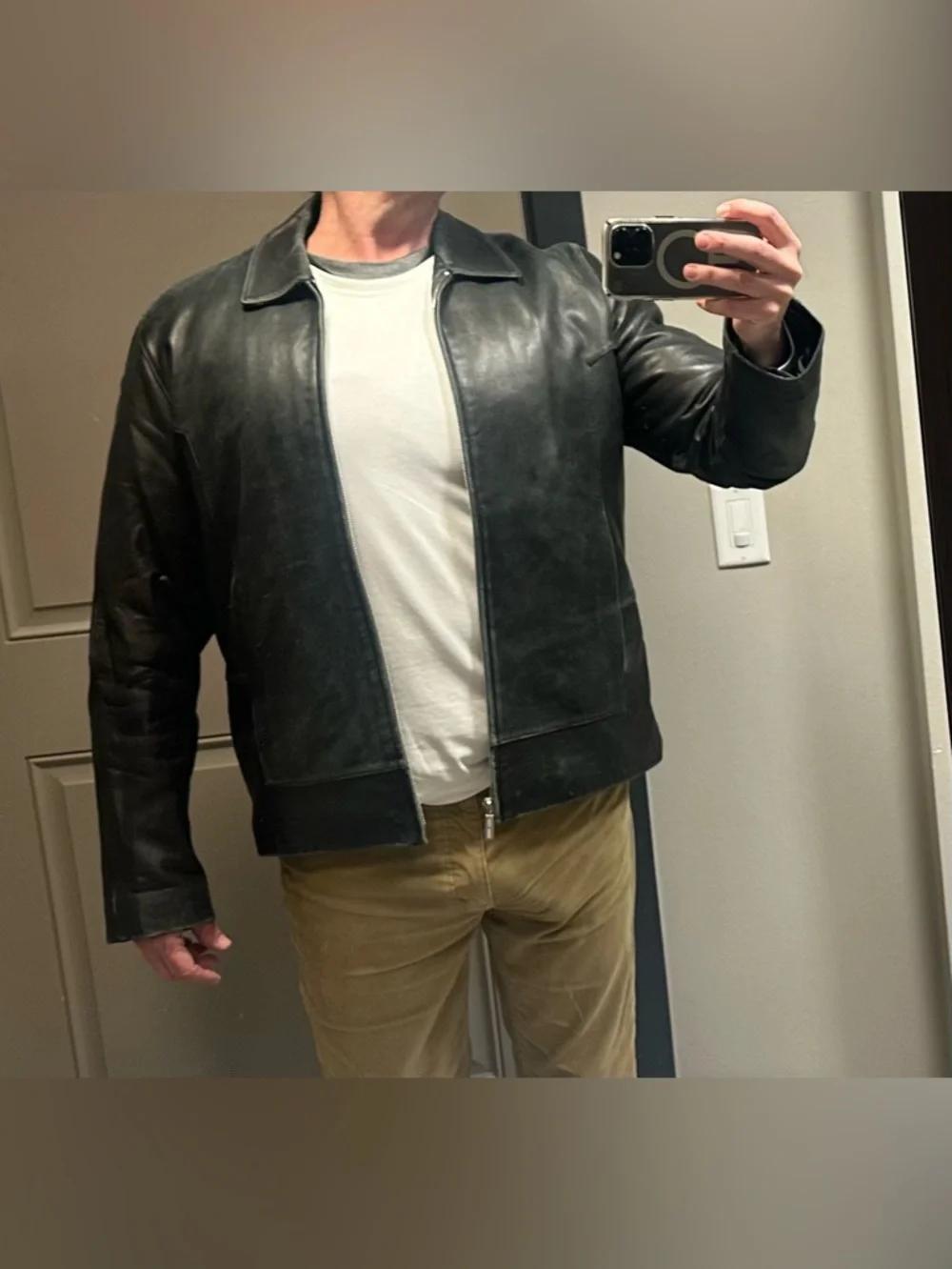 VTG Men’s Black WILSONS LEATHER JACKET Medium Pelle Studio Removable Lining - Picture 2 of 12